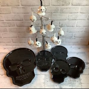 Christian Siriano- Skull Design Salad Plates & Platter Set